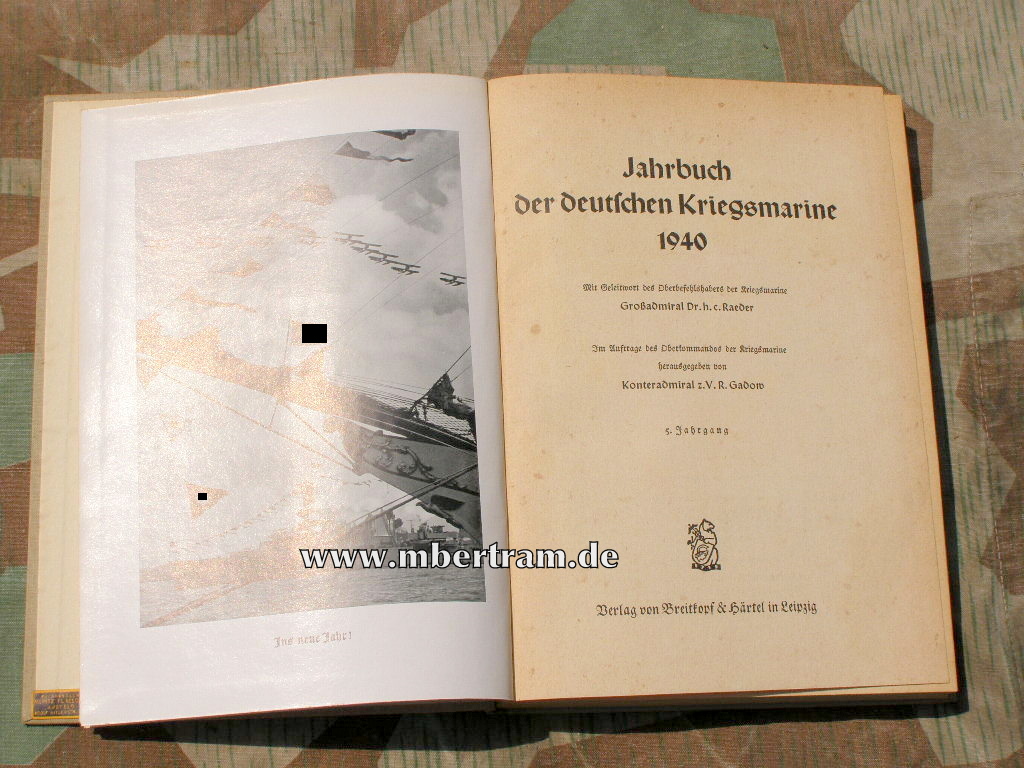 Das Jahrbuch der deutschen Kriegsmarine 1940. 186 S.