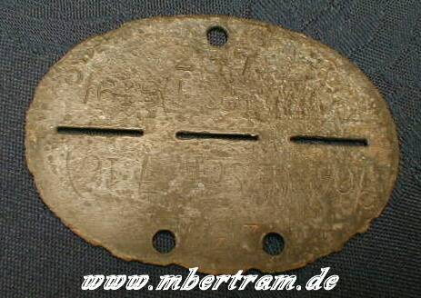 Wehrmacht Erkennungsmarke, Zink, 5/ 648 ( E.Sch/16)