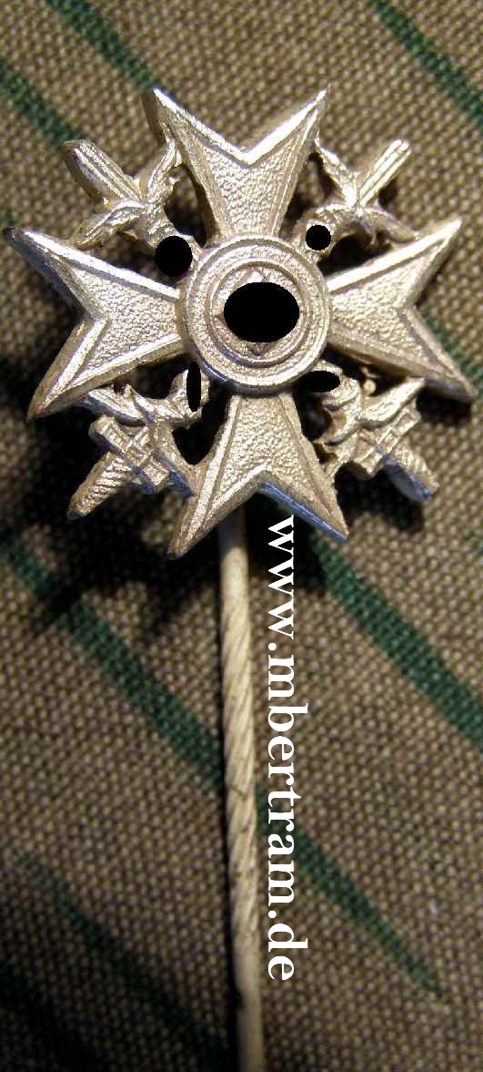 SPANIENKREUZ SILBER MIT SCHWERTERN 16 MM MINIATUR