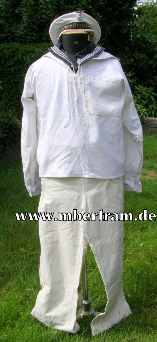 Weiße Kriegsmarine Bord-Uniform von DK Gold Träger