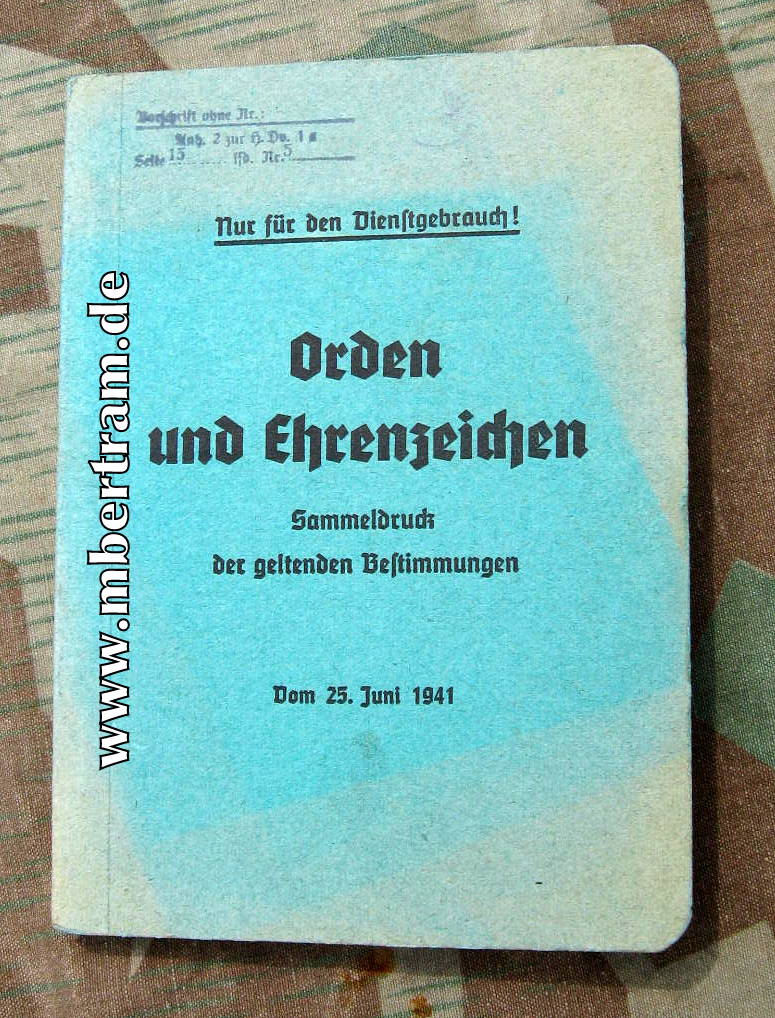 "Orden und Ehrenzeichen" - 1941- ! 256 S. Selten !!