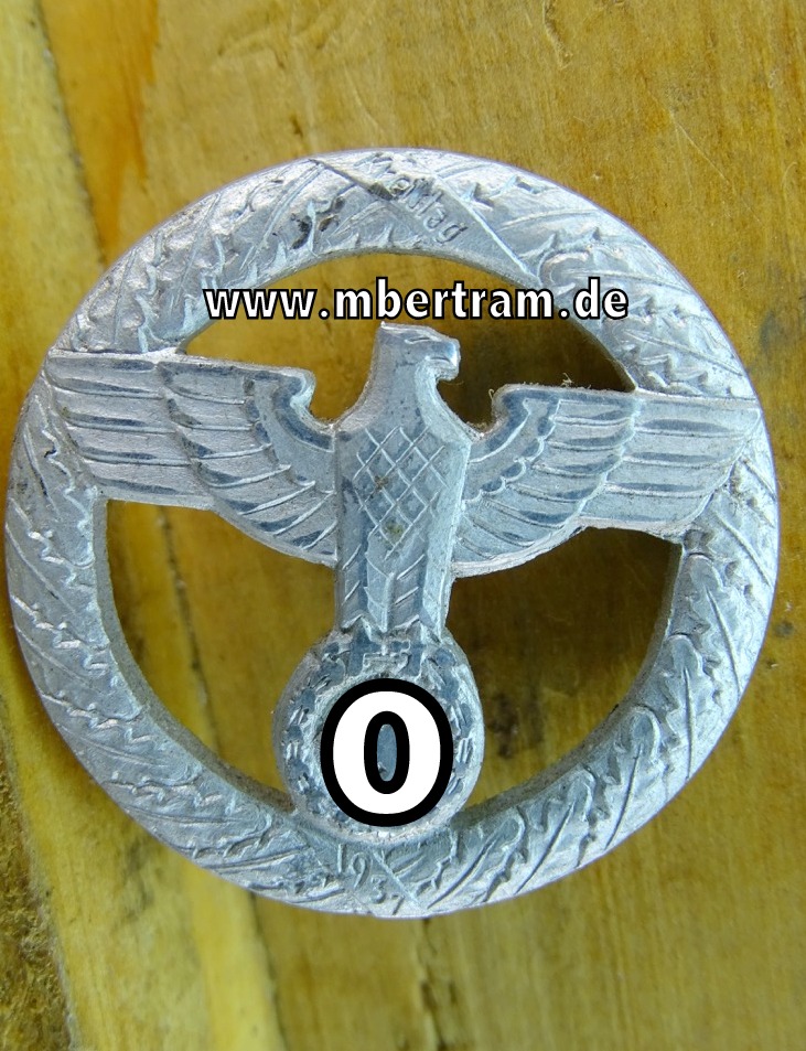 Patriotischer Anstecker mit Reichsadler, Aluminium,  ca 36mm
