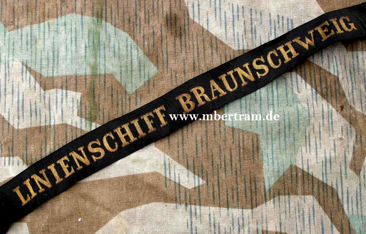 Kaiserliche Marine Mützenband "Linienschiff Braunschweig"