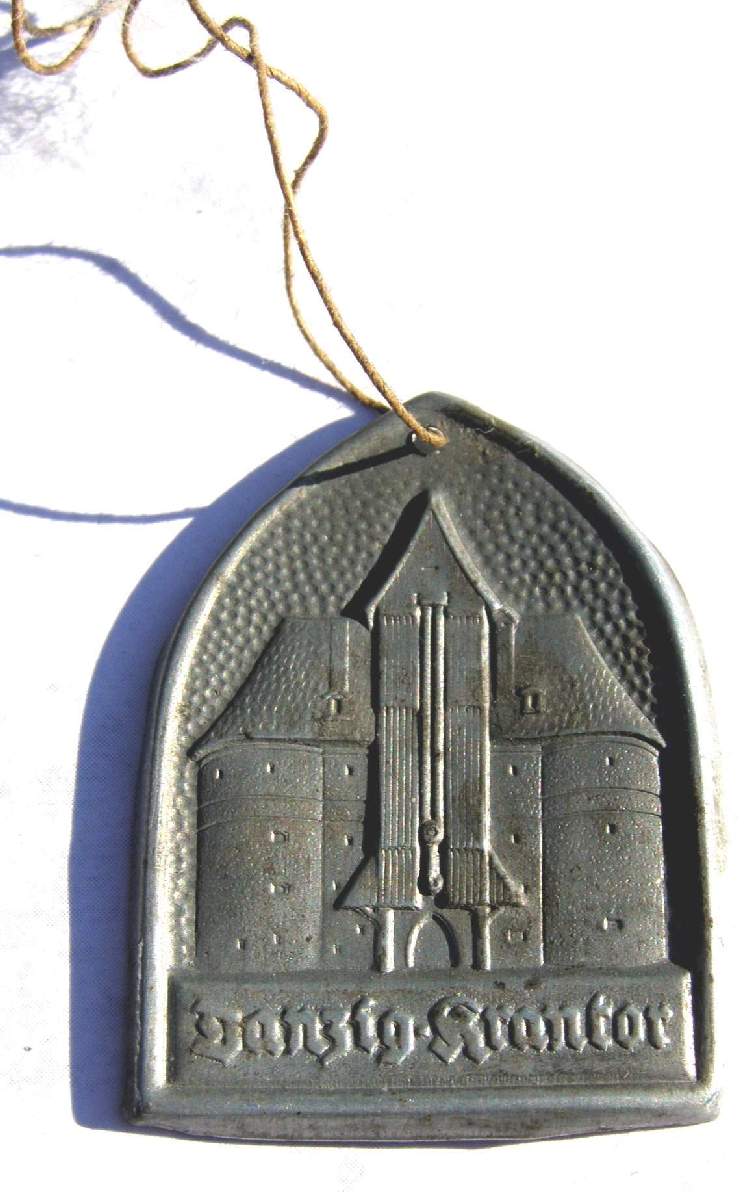 WHW/ DRK 1940/41: "Stadttore" Metal: " Krantor Danzig"
