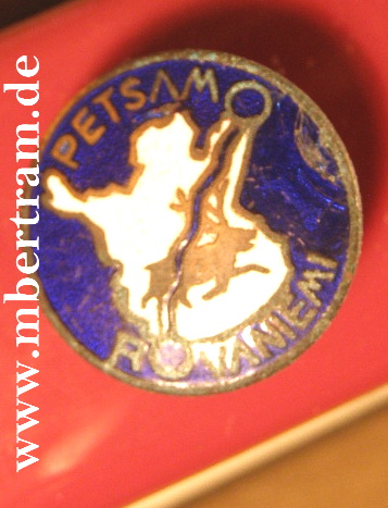 Petsamo-Rovaniemi Abzeichen blau/weiß emailliert
