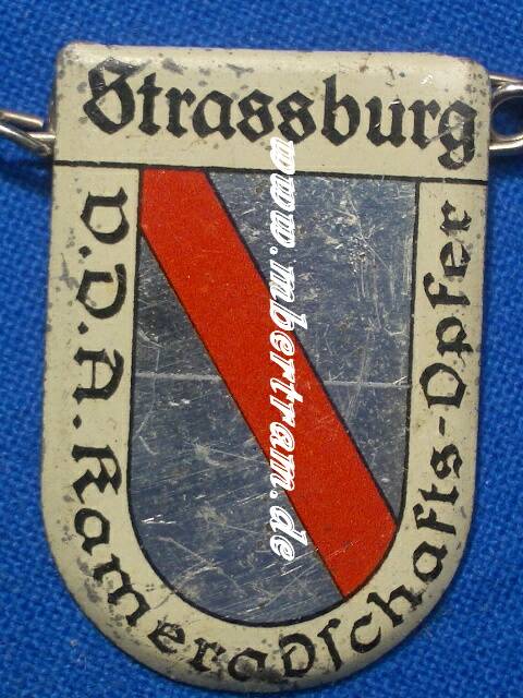 WHW, "Wappen deutscher Städte, Strassburg" Blech.