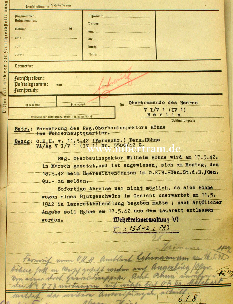 10327-41 Dokumente, Fotos: Führerhauptquartier, "GD"