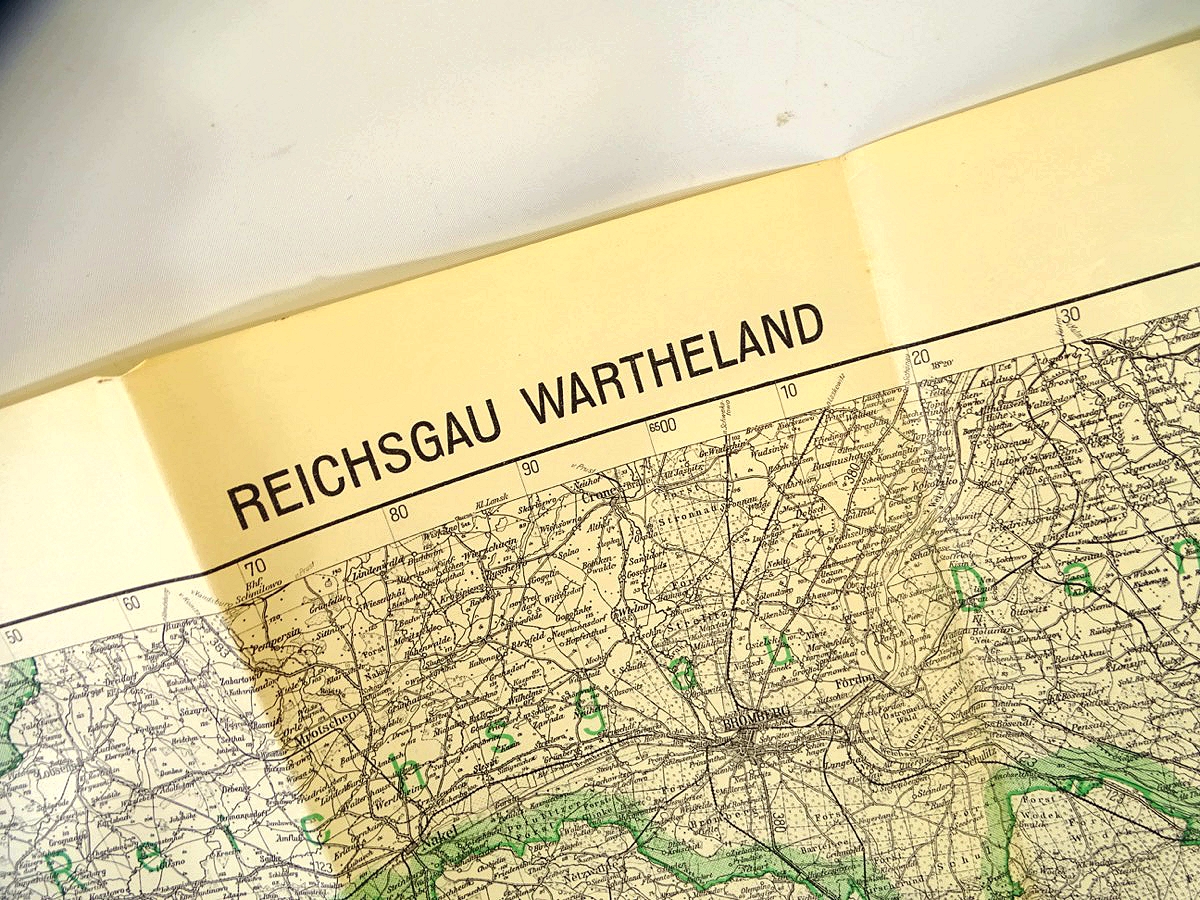 "Reichskarte Reichsgau Wartheland 1941" großer Reichsadler auf Front "Reichskarte Reichsgau Wartheland 1941" großer Reichsadler auf Front