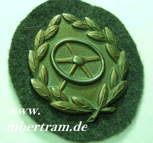 Kraftfahrbewührungsabzeichen Bronze, Luftw. Uniformstoff