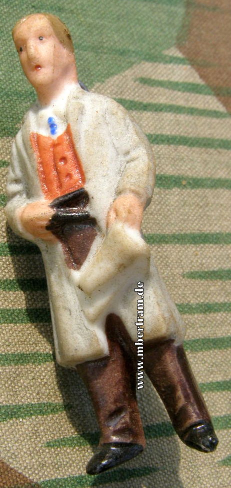 WHW, März 1939. Farbige Porzellanfigur: Architekt