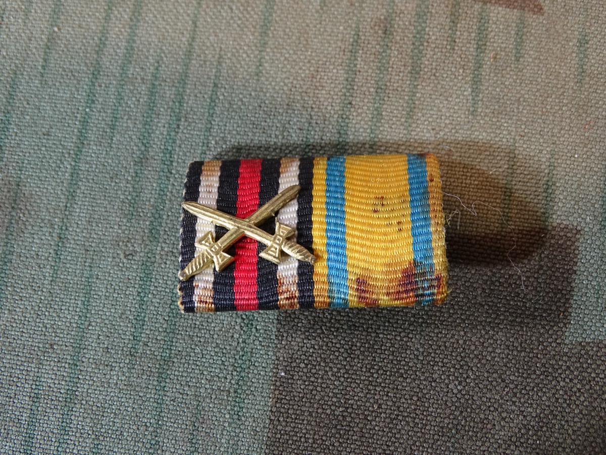 2er Bandspange: Baden Verdienstkreuz, Ehrenkreuz für Frontkämpfer 1914/ 1918