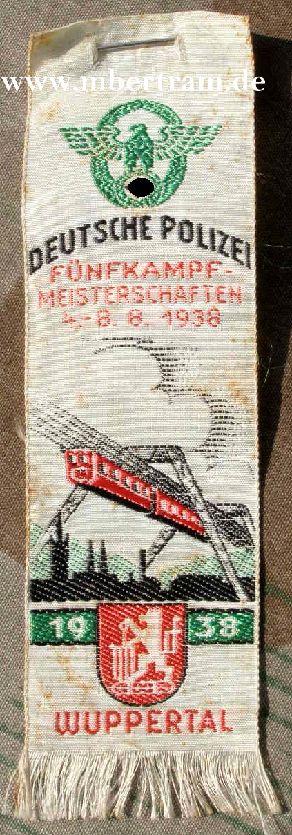 Deutsche Polizei Fünfkampf Meisterschaften 4-8.8.1938