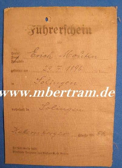Luftschutz- Polizei Führerschein, 1944, Uniformfoto, Selten