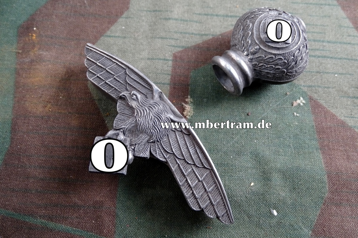 Parierstange und Knauf für Luftwaffen Offiziersdolch, paariges Set aus SG. Firma
