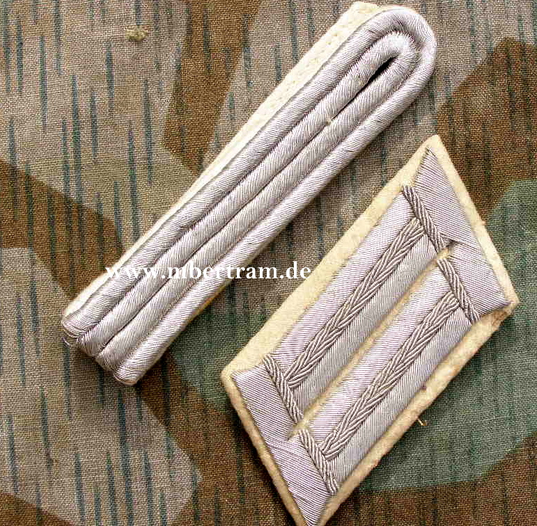 Schulterklappe und Kragenspiegel Fähnrich Infanterie