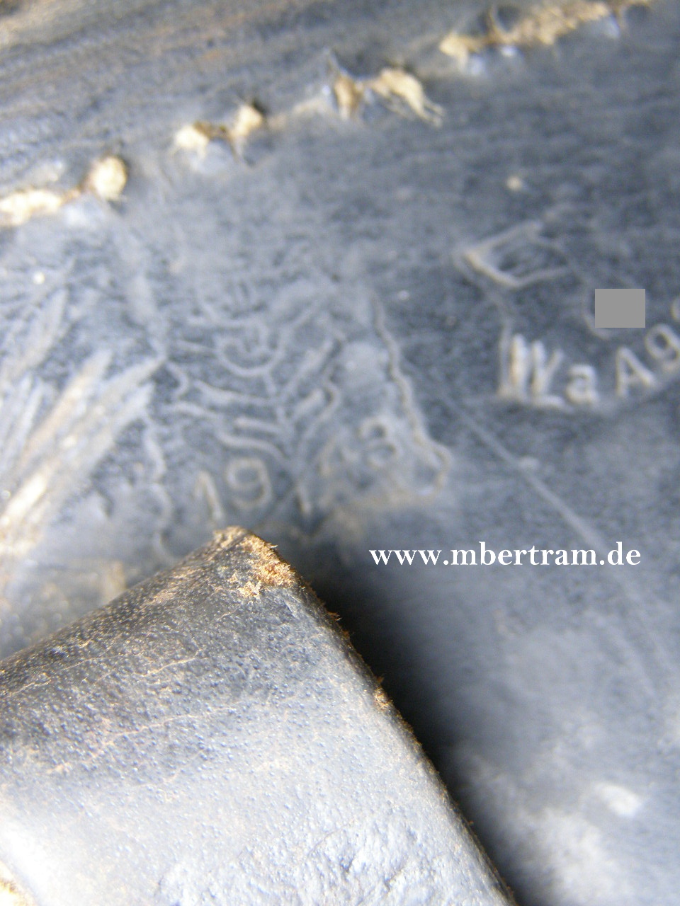 10242-4 Wehrmacht Pistolentasche P38, schwarzes Leder, 1943, WaA