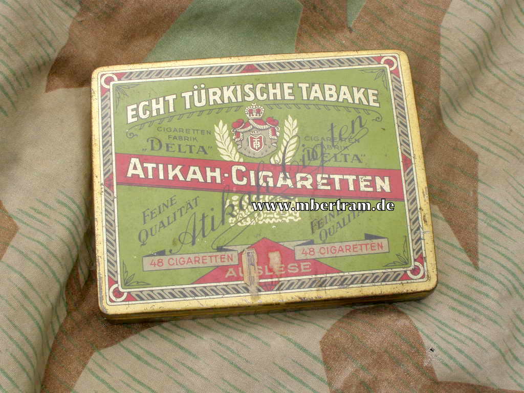 Zigarettendose, Atikah-Cigaretten, 1940er Jahre