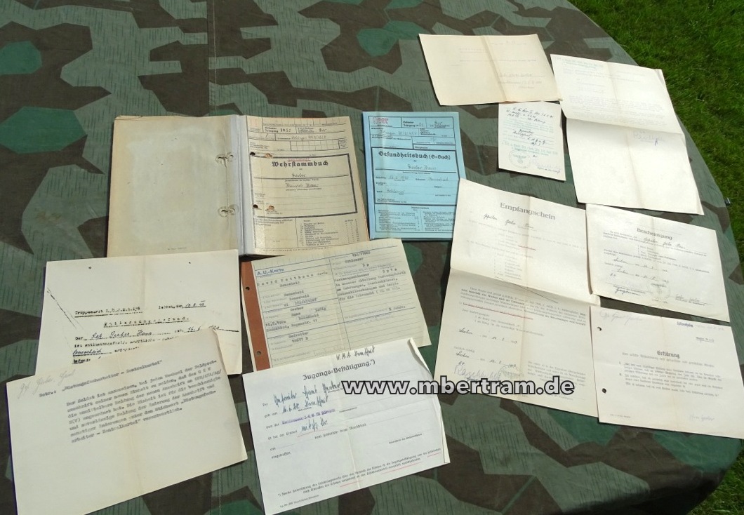 Wehrstammbuch Gefr. Heinrich G. Afrikakorps, Geb.Jg.Rgt. 756, Inf.St.Abz, EK 2