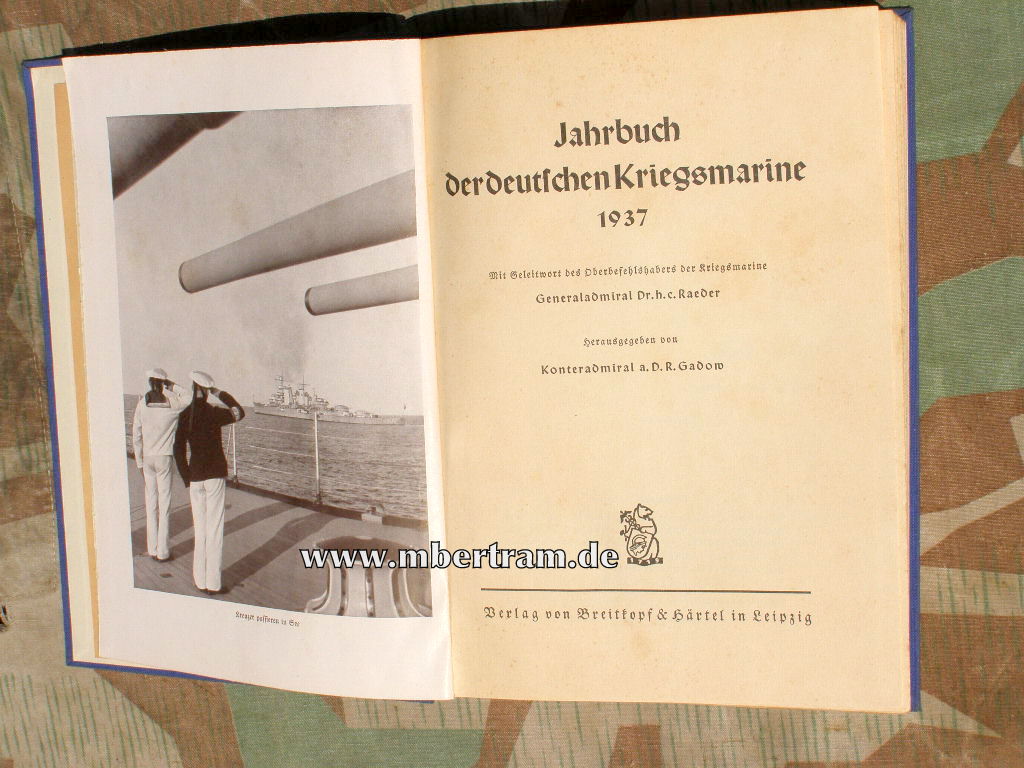 Das Jahrbuch der deutschen Kriegsmarine 1937. 144 S.