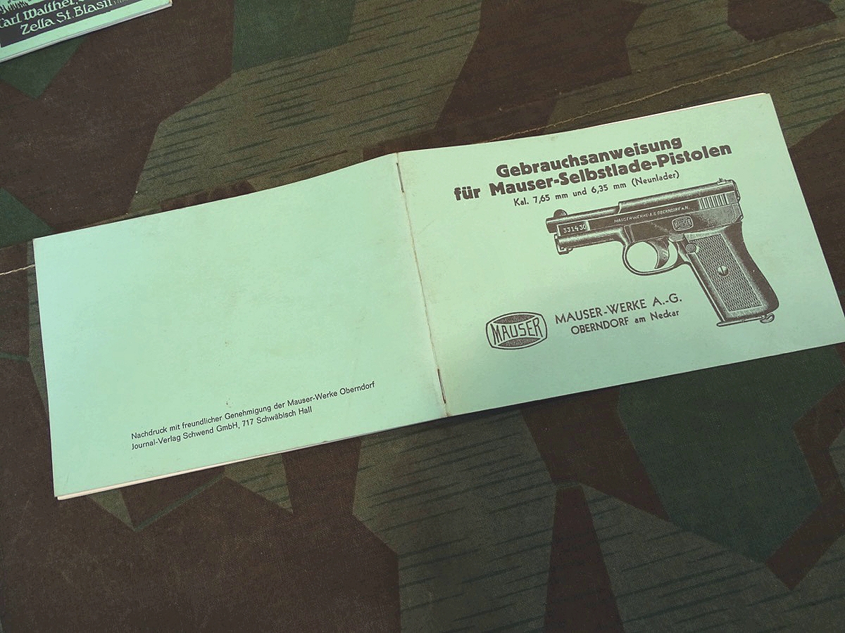 Nachdruck der Anleitung Mauser Selbstladepistole 7,65 und 6,35