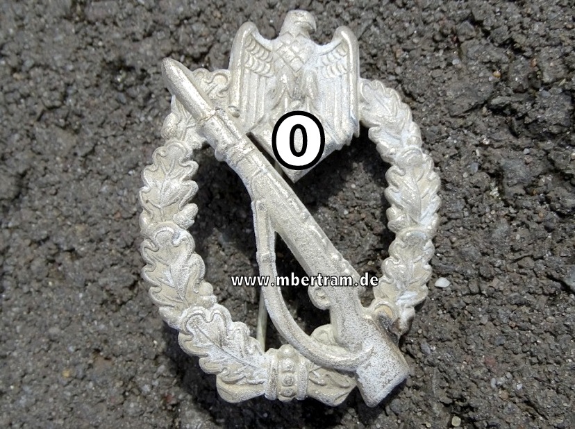 Infanterie Sturmabzeichen Silber Feinzink, top Versilberung