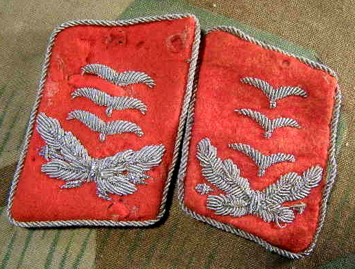 Paar Kragenspiegel Hauptmann, Luftwaffe, Flakartikllerie