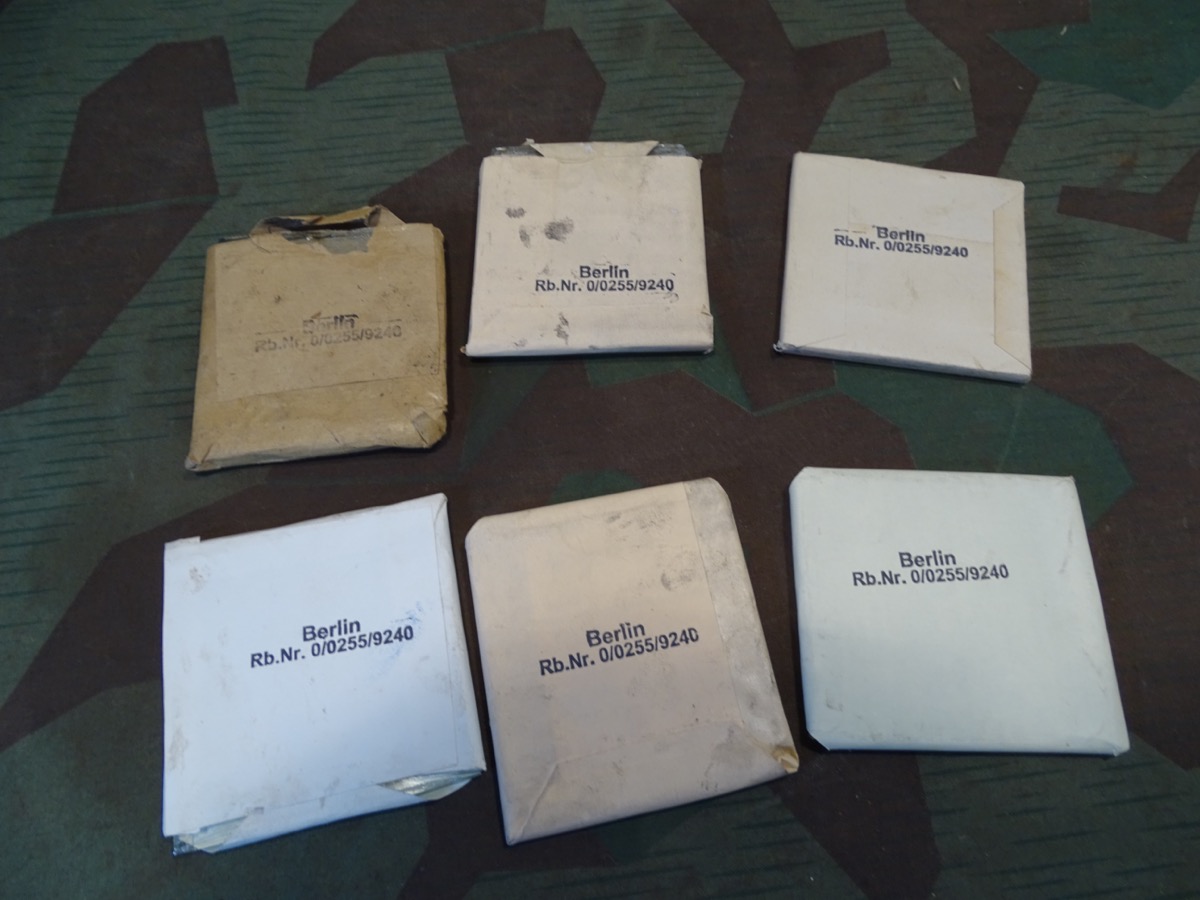 Repro Ersatzglasscheibe für Panzerschreck. Papiertüte gestempelt mit RB Nr. und Berlin 