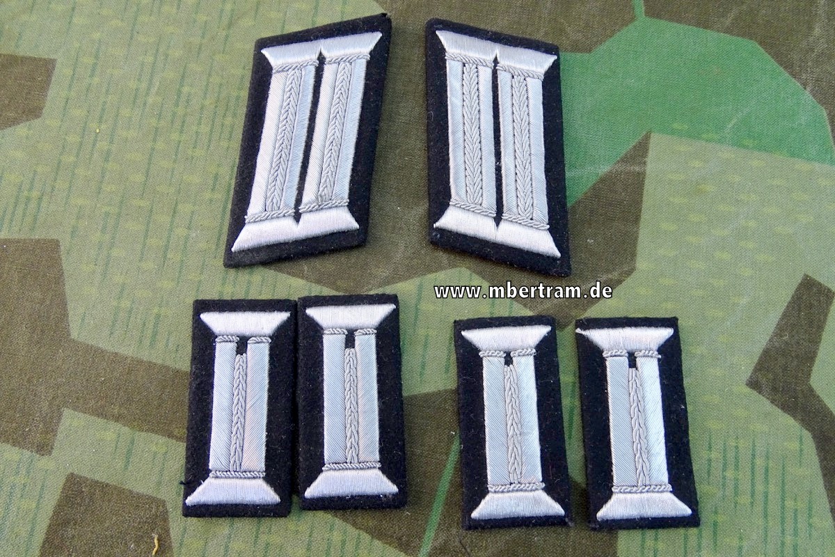 Wehrmacht Heer 4 Parade Ärmelpatten u. Kragenspiegel für einen Pionier Offizier