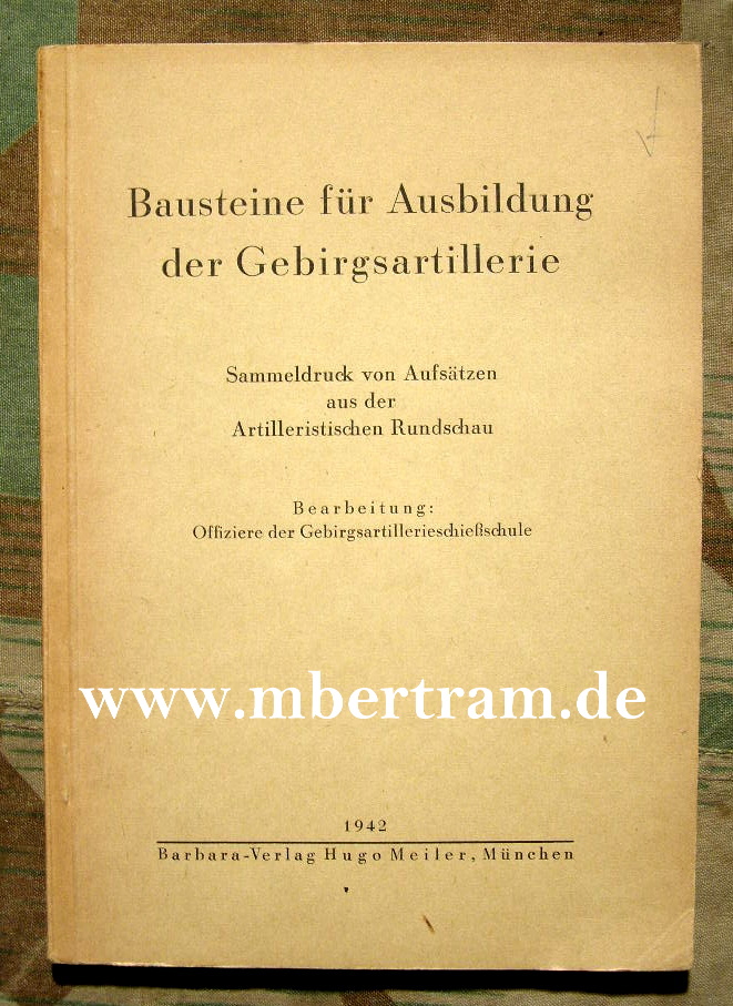 Bausteine für die Ausbildung der Gebirgsartillerie, 1942