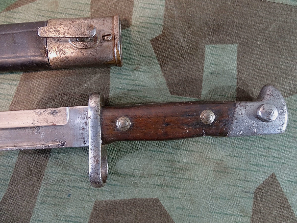 Seitengewehr 1871/84, kurz, deutsches Kaiserreich mit Laufring, Lederscheide, Koppelschuh, Weyersberg SG Seitengewehr 1871/84, kurz, deutsches Kaiserreich mit Laufring, Lederscheide, Koppelschuh, Weyersberg SG