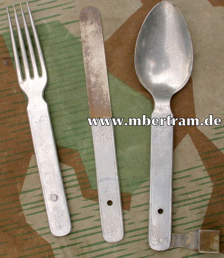 Waffen SS / Wehrmacht, klassisches Offiziers Feld Essbesteck