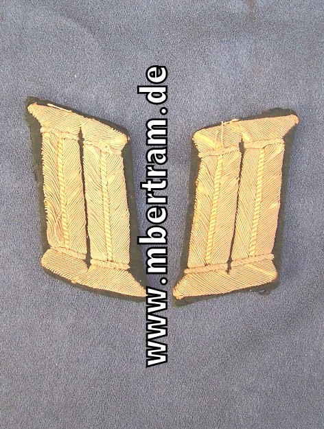 Wehrmacht Paar Kragenspiegel für Offiziere der Infanterie