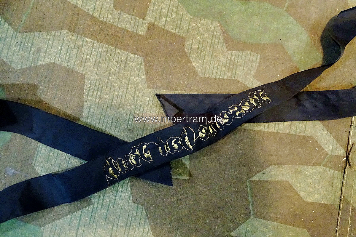 Kriegsmarine Mützenband "Reserve hat Ruh"