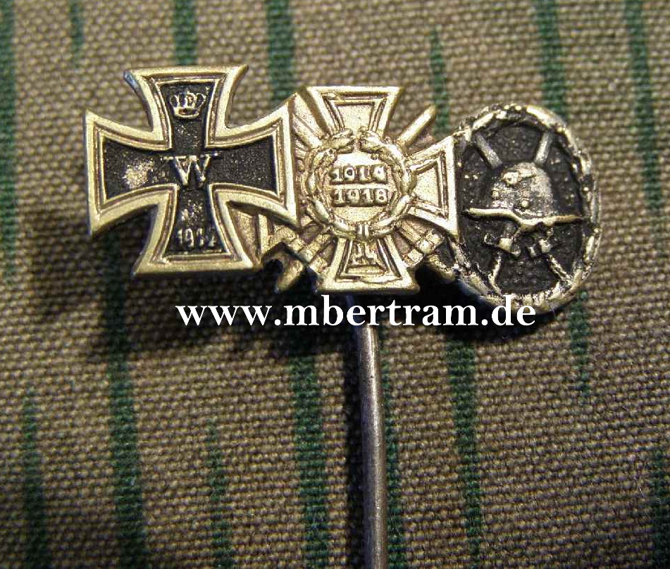 3er MINIATURENSPANGE: EK 2, FrontkKr., VWA schw., 9 mm