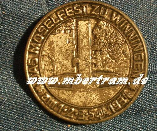 Abzeichen: Das Moselfest zu Winningen 1./2./3.07.1934