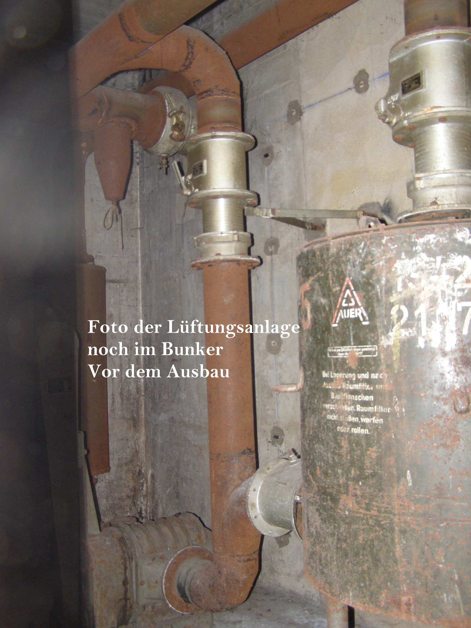 10511-45 Bunker Lüftungsanlage, 1942. 2 riesige Filter, Pumpe...