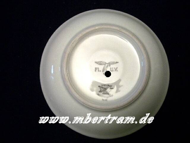 Luftwaffen Unterteller 22,5cm:"Adler, FL.U.V., Jahr, Hersteller