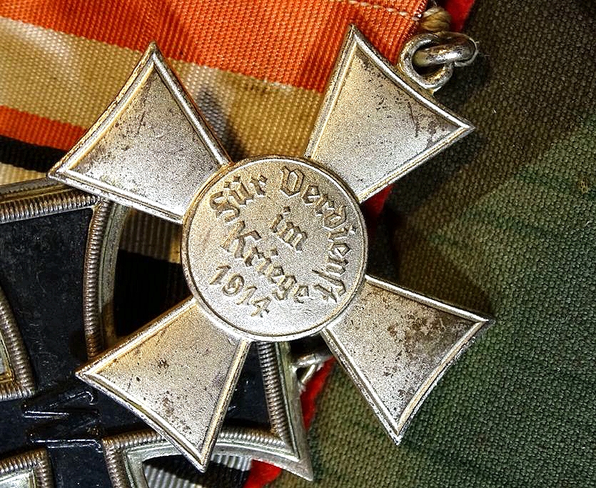 3er Ordenspange: EK 2 1914, Hanseatenkreuz Hamburg, Ehrenkr. f. Frontkämpfer