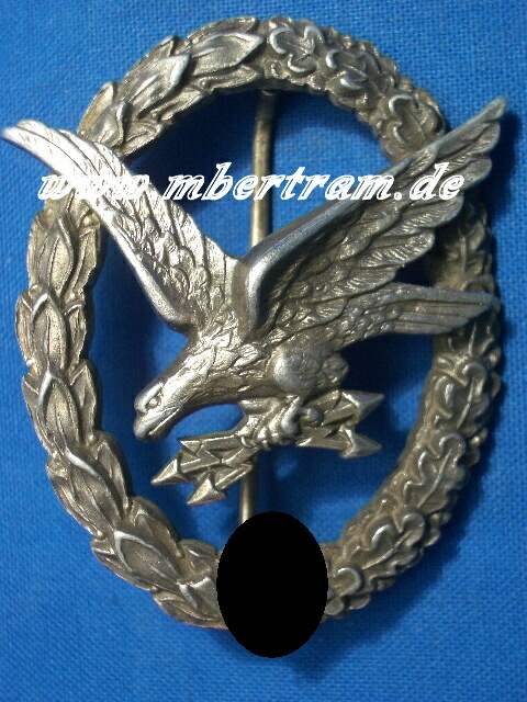 Fliegerschützenabzeichen m. Blitzbündel, Zink, Deumer