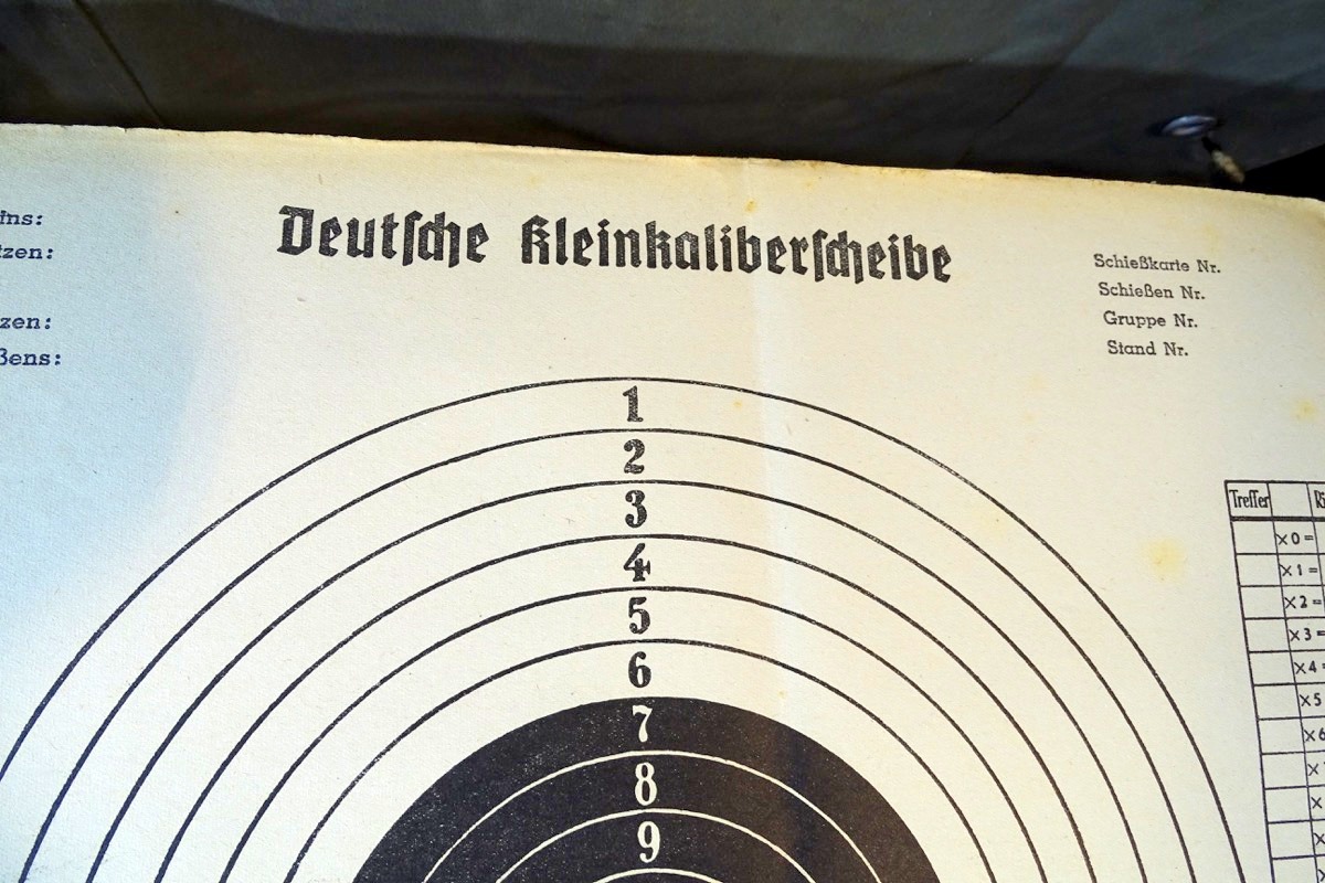 Zielscheibe des Munitionsherstellers SINOXID, aus den 30er- 40er Jahren.