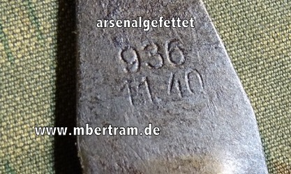 MG 34 Gurtkette, ca. 240 Schuss. ." 936 11.40, WaA4" Gustloff, " gbd"