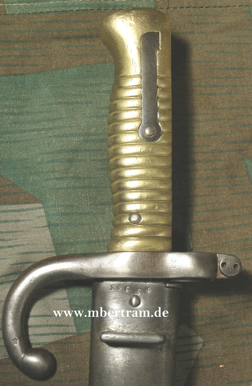 Französisches Chassepot - Bajonett M 1866 mit Scheide