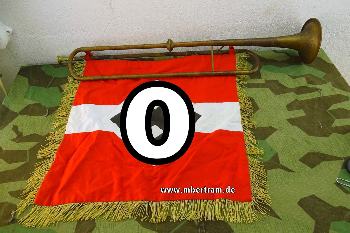 Teilreplik HJ Fanfare mit Fanfarentuch
