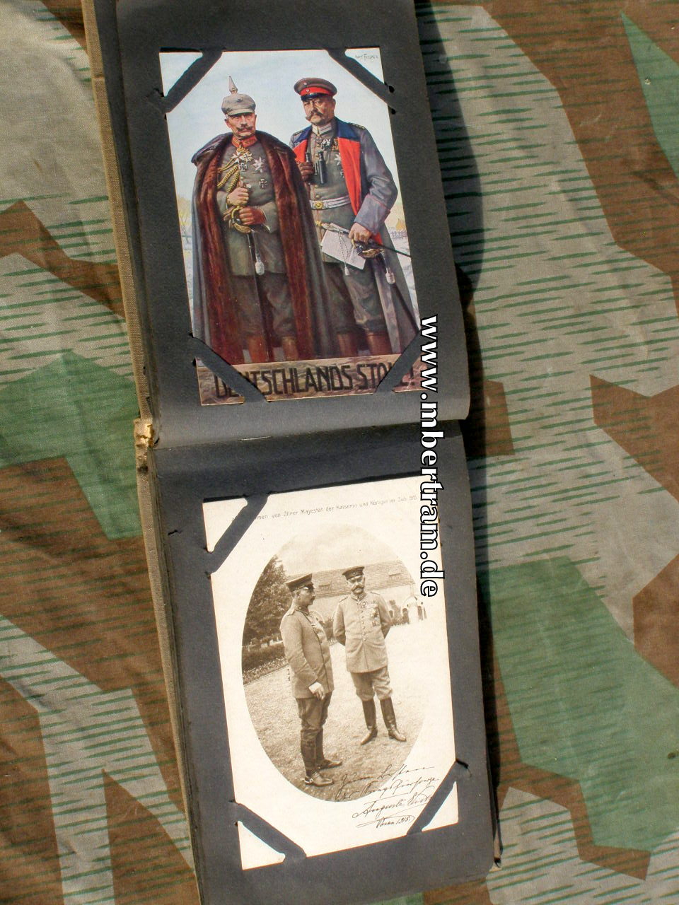 12432-10 Postkarten Fotoalbum, Portraits Kaiser u. Familie, 49 Karten