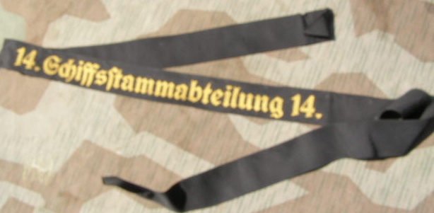 Mützenband Kriegsmarine "14. Schiffsstammabteilung 14."