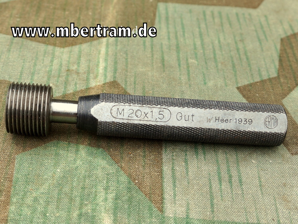 Wehrmacht Waffenmeister Gewindelehre M 20 x 1,5
