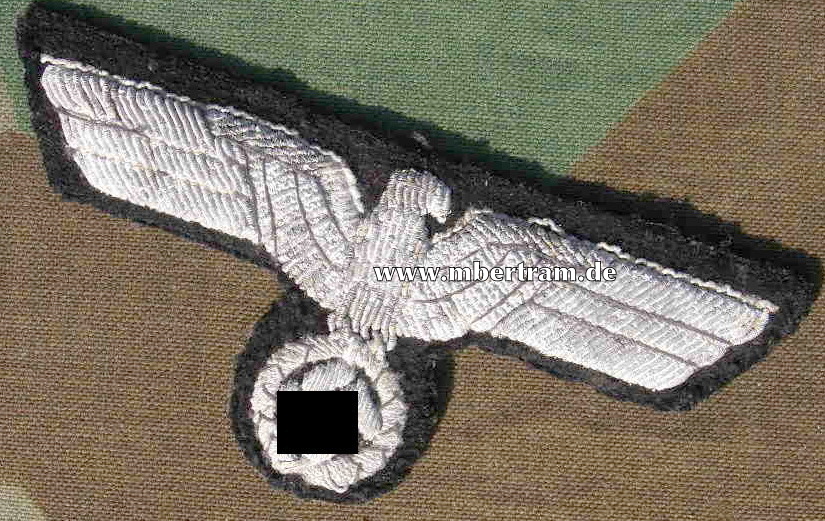 Brustadler Offizier Panzertruppe Metallfaden Handstickerei