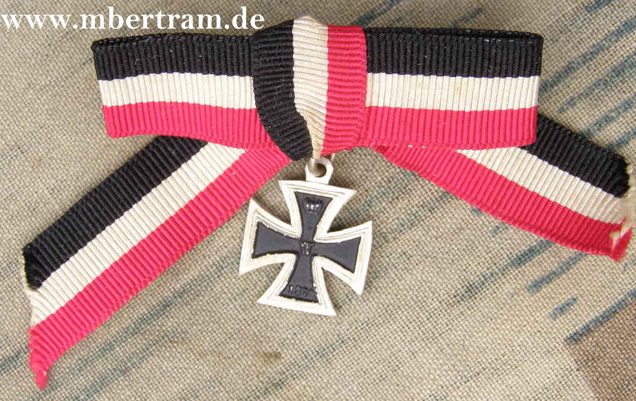 19 mm Miniatur EK 2, 1. Weltkrieg an grosser Bandschleife