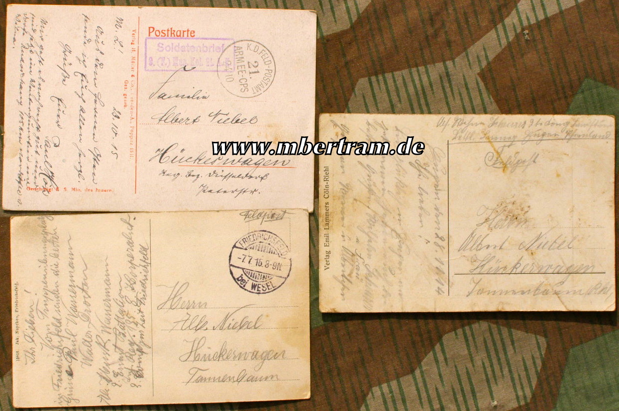 10740-19 35 Feldpostkarten 1. WK, Königl. Landwehr Inf. Rgt. No. 65