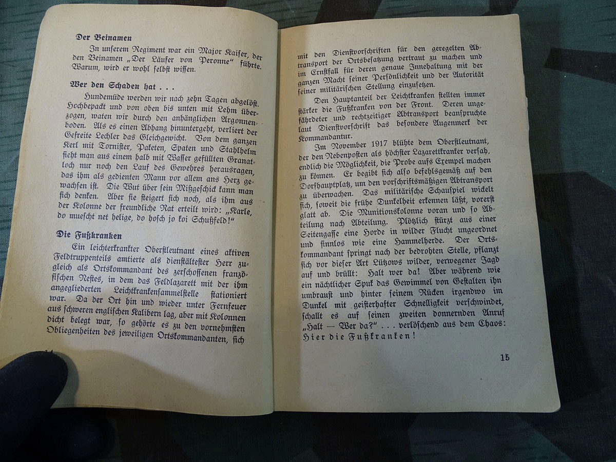 Sigmund Graff ( Hrsg) Witzbuch:  Meine Fresse ! Eine Ladung Frontwitze des 1. Weltkriegs